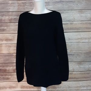 Vince Camuto Black Knit Chunky Tunic Sweater